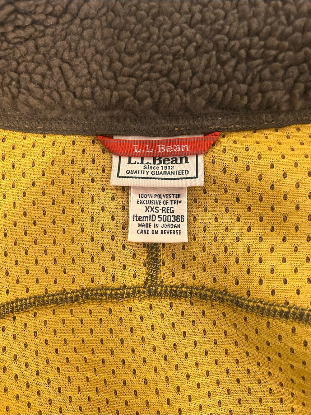 L.L. Bean Olive Green Teddy Fleece Jacket XXS - Picture 13 of 15